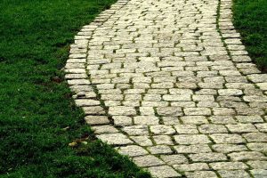 cobble stone walk
